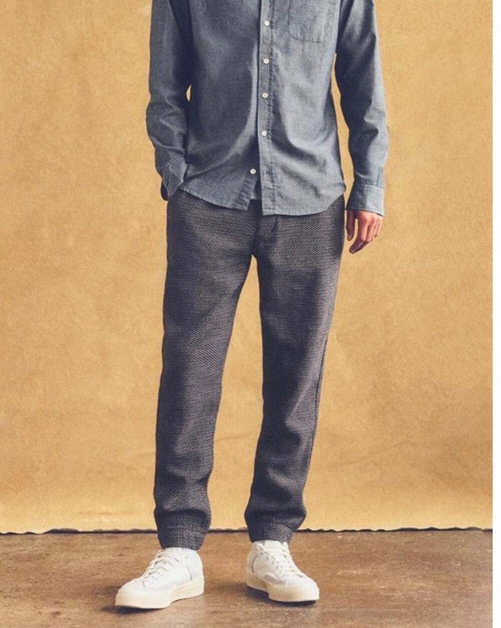 Taylor Stitch Charcoal Sashiko Apres Pants Men's XL Organic Cotton Joggers